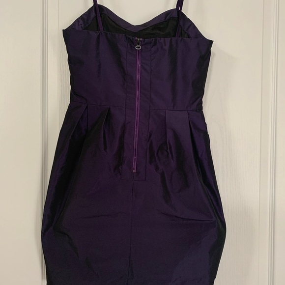 BCBGeneration Purple Strapless cocktail dress,mini Dress back zipper Size 2 - Picture 3 of 9